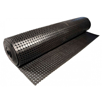 Tapis caillebotis caoutchouc noir MR12 - industrie et montagne - 0.91 x 10 m - épaisseur 10 mm