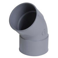 Raccord coude Ø 80 mm 45° - Nicoll - Femelle-Femelle - À coller - PVC Gris