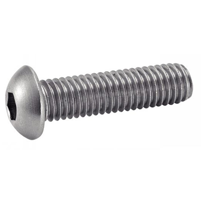 Vis a métaux tête bombée six pans creux inox A2 ISO 7380 M6x40 - boîte de 100