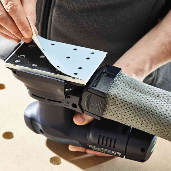 Ponceuse vibrante hybride Festool RTSC 400 Li 2 Batteries 3,1Ah Chargeur et adaptateur secteur