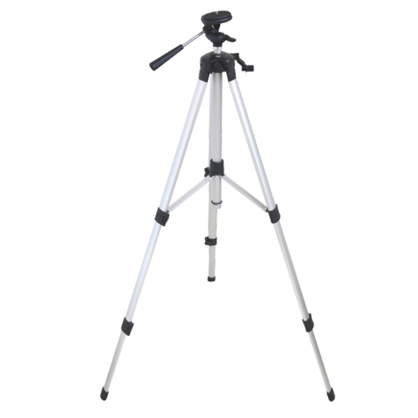 Trépied à crémaillère 1/4" pour laser trait et télémètre Edia en aluminium - hauteur de 58 à 150 cm