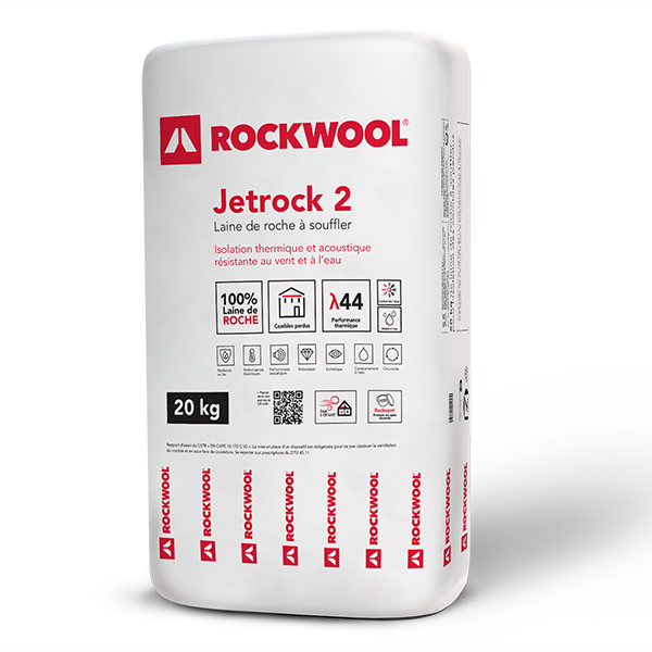 Laine de roche à souffler Jetrock 2 pour combles perdus - Sac de 20 kg