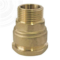 Raccord mâle droit pour tuyau polyéthylène - M26 / 34 - Diamètre 32 mm - Laiton