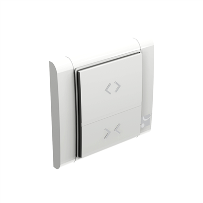 Interrupteur radio programmable à 2 poussoirs pour portes et volets - Blanc - Mantion