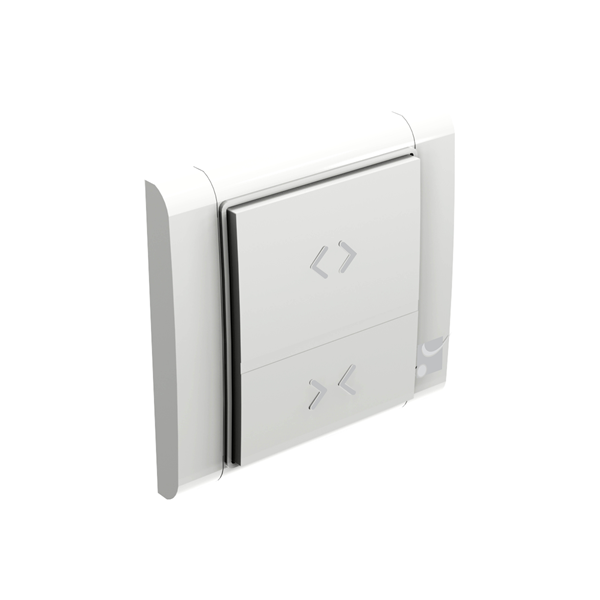 Interrupteur radio programmable à 2 poussoirs pour portes et volets - Blanc - Mantion