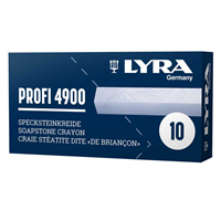 Boîte de 10 craies stéatiques de Briançon pour marquage soudure - 4900 Lyra Blanc