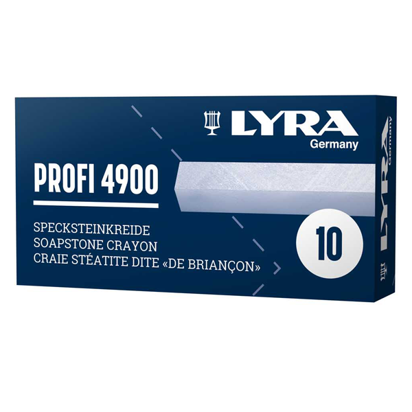 Boîte de 10 craies stéatiques de Briançon pour marquage soudure - 4900 Lyra Blanc