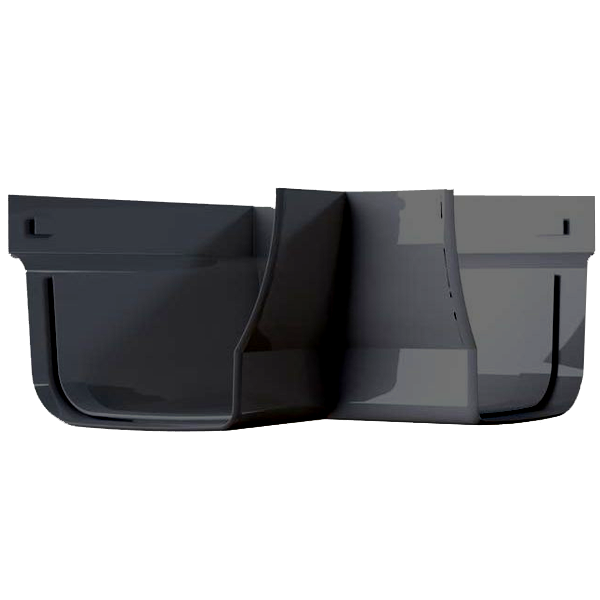 Angle extérieur à coller MEP RVAEP pour gouttière La Réversible côté plan - PVC Anthracite