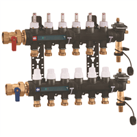 Collect. HYDRONIC Ø1"-4 circuits *6716D1 Ensemble complet-Matériaux de Synthèse