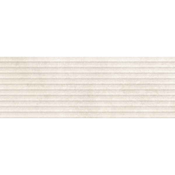 Carrelage mural imitation pierre naturelle de travertin - Travertino Wall 3D Dorica Cross Bianco rectifié - 120 x 40 cm - ép. 12 mm