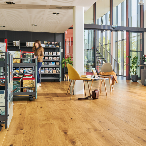 Parquet contrecollé en bois Diva Chêne Zenitude Miel Grand Trafic - 184 MM x 14,00 MM - long. variable