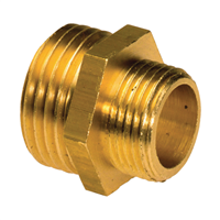 Mamelon laiton réduit double mâle inégal 3/4" - 1" - Empreinte 6 pans - Raccord à visser