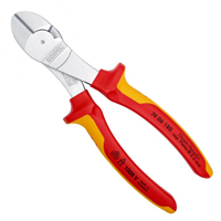 Pince coupante de côté à forte démultiplication Knipex - Poignées isolées - Longueur 180 mm