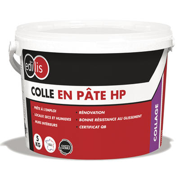 Colle en pâte HP pour carrelage - Edilis - seau de 5 KG