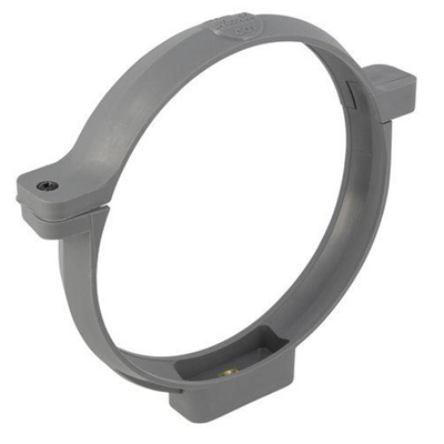 Collier à bride Nicoll pour systèmes d'évacuation des eaux usées - Diamètre 140 mm - Polypropylène - Gris