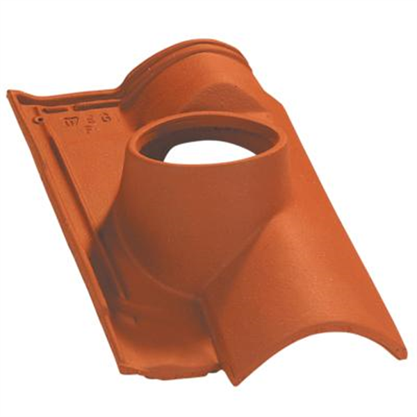 Tuile à douille en terre cuite - Oméga 10 - diamètre 160 mm - Vieux toit