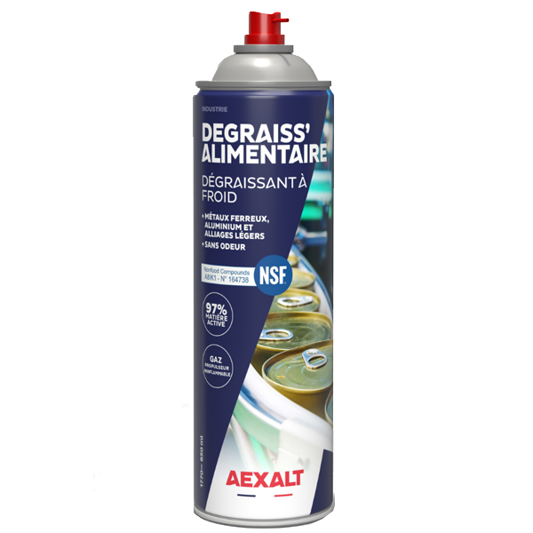 Dégraissage à froid de toutes surfaces - Dégraiss'Alimentaire Aexalt - aérosol de 650 ml