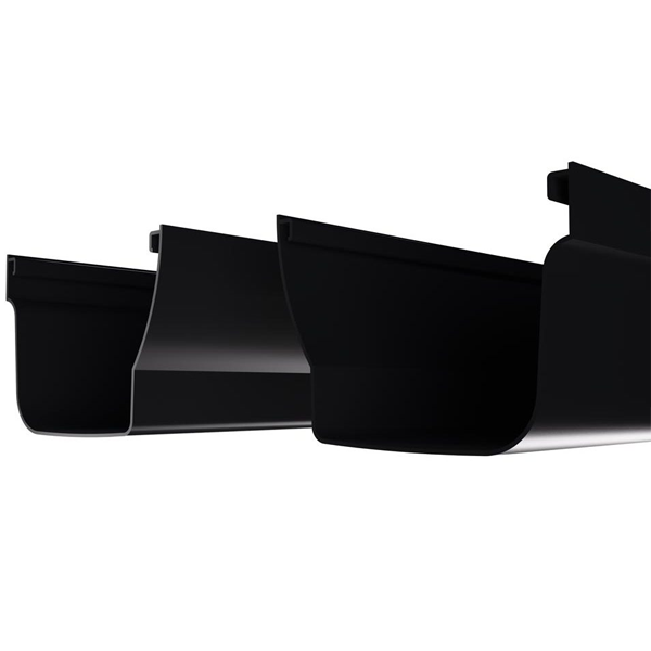 Gouttière moulurée MEP La Réversible en PVC Noir - développé 300 MM - longueur 4 M