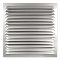 Grille métallique à persienne en aluminium avec moustiquaire 500 x 500 mm