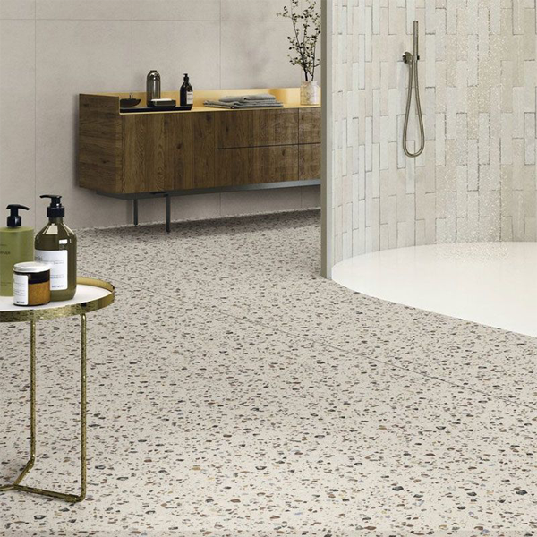 Carrelage sol intérieur imitation terrazzo - Argillae Coccio Mix - 60,0 CM x 60,0 CM - ép. 9,70 MM