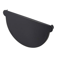 Fond de naissance Nicoll pour gouttière demi-ronde de 25 cm - Longueur 20 mm - Techtan - Gris anthracite