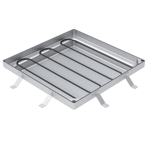 Tampon à remplir de béton ou à paver en acier galvanisé - BOTOLI TOB51 - pour boite de branchement - 595,0 mm x 595,0 mm