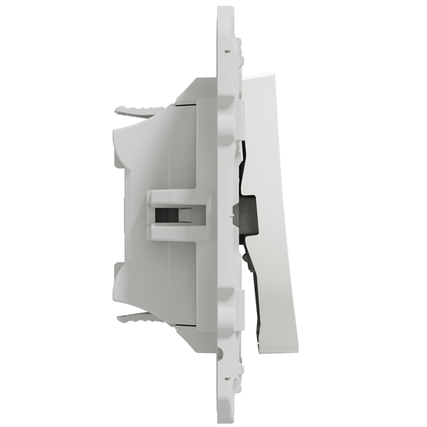 Interrupteur va-et-vient simple Schneider Odace - avec support de fixation à visser - blanc - 10A 250V