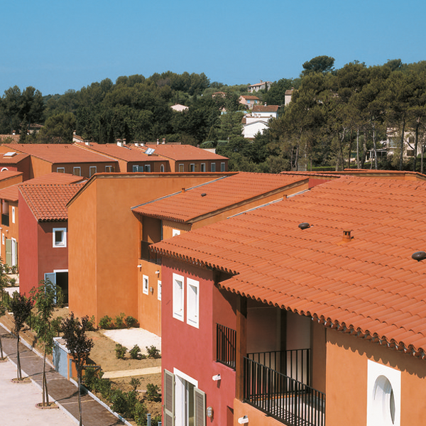 Tuile Canal Midi en couvert et/ou courant - Rouge