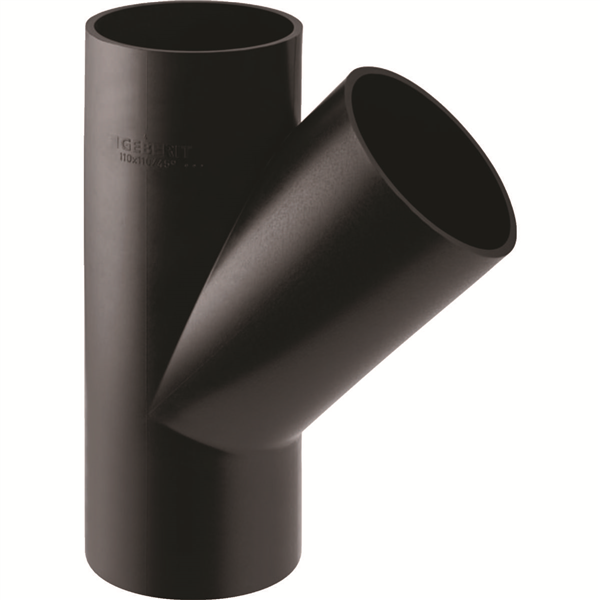 Embranchement 45° Geberit PE: d=75mm, d1=63mm