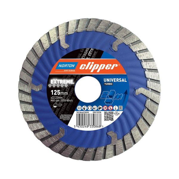 Disque diamant EXTREME UNIVERSAL TURBO - 300x20mm  Norton Clipper