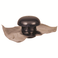 Chapeau de ventilation avec collerette d'étanchéité - diamètre 80 mm - marron