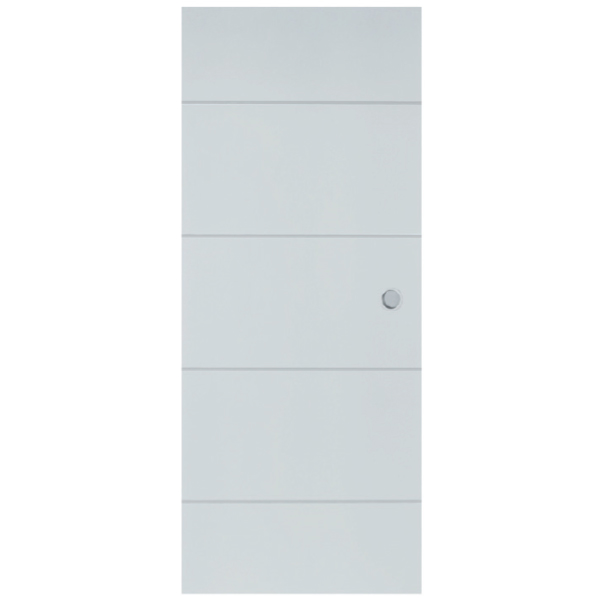 Porte nue prépeinte en blanc Ketch Gypso pour châssis à galandage - âme alvéolaire - 204 CMx83 CM