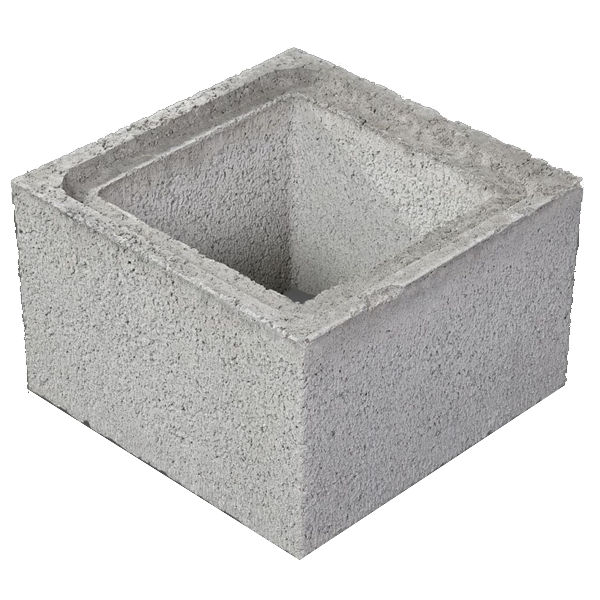 Boisseau en pouzzolane pour conduit de cheminée - 25 CM x 25 CM - Hauteur