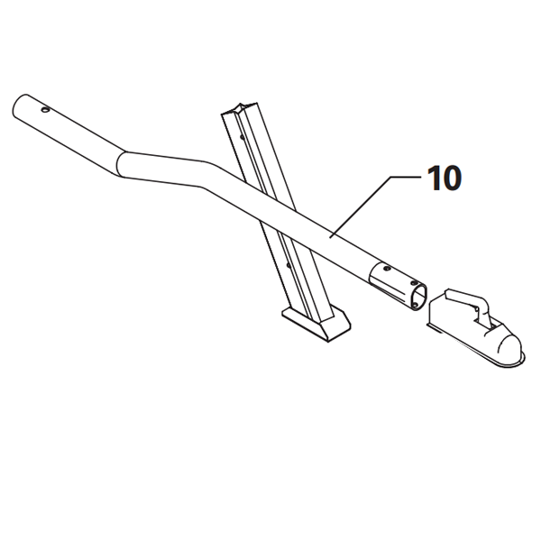 Timon d'attelage de remplacement pour bétonnières tractables Obra de 360 litres