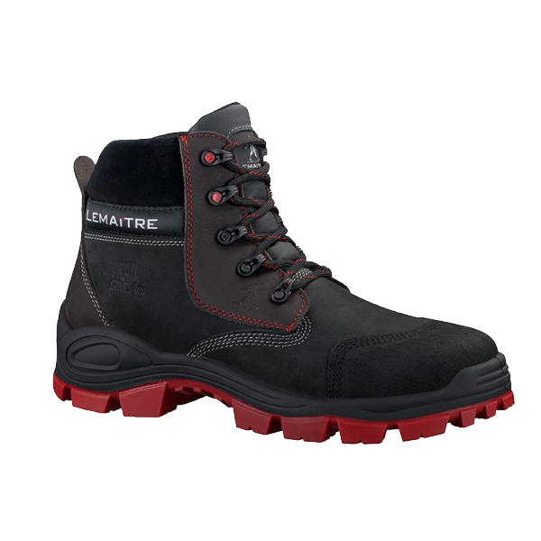Chaussure de sécurité haute Lemaitre Varadero cramponnée semelle rouge S3 – Taille 40
