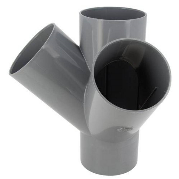 Culotte et embranchement double d'équerre à 45° - Femelle/Femelle - Diamètre 100 mm