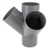 Culotte et embranchement double d'équerre à 45° - Femelle/Femelle - Diamètre 100 mm