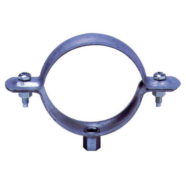 Collier de descente cylindrique pour gouttière à embase 7x150 - Acier galvanisé - Ø 80 mm