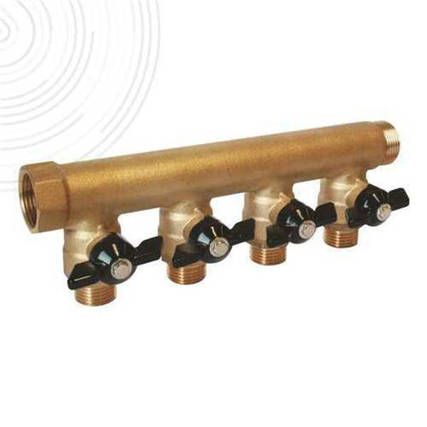Collecteur portee plate vannes bs 3/4" 4s