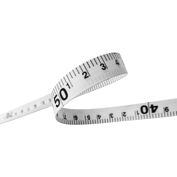 Décamètre double-face avec boîtier rond ABS et ruban en fibre de verre - Edia - Classe 3 - longueur 20,00 M