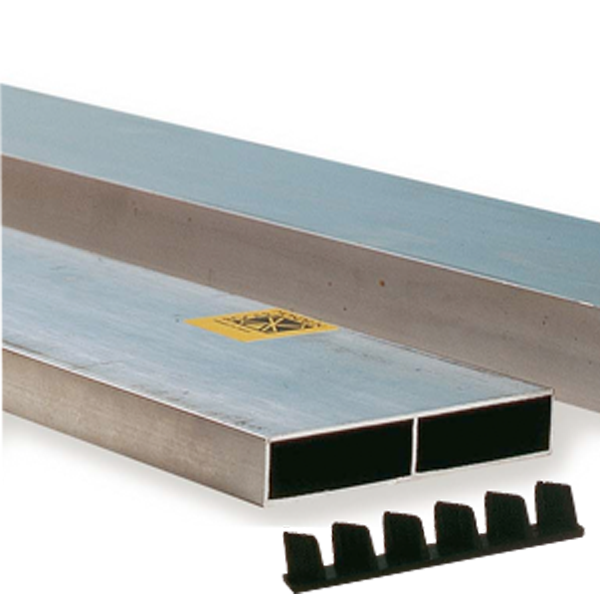 Embout plastique pour règle aluminium de maçon avec 1 ou 2 voiles 100 x 18 mm - Vendu par 2