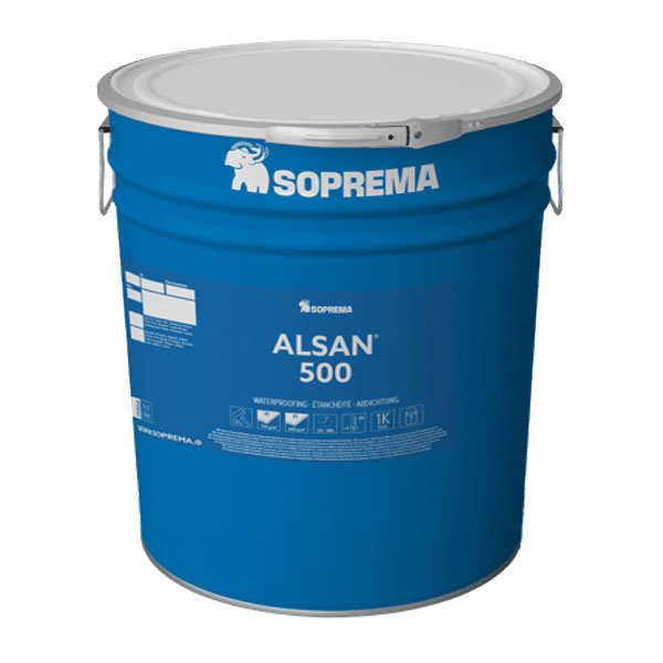 Résine d'étanchéité liquide pour ouvrages accessibles aux piétons - Alsan 500 - Gris silex - seau de 25 KG