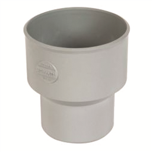 Réduction concentrique PVC pour tube de descente Diamètre 100x80 mm couleur gris