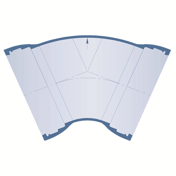 COUDE FONTE A EMBOITEMENT AUTOMATIQUE NU DN 100, 1/8