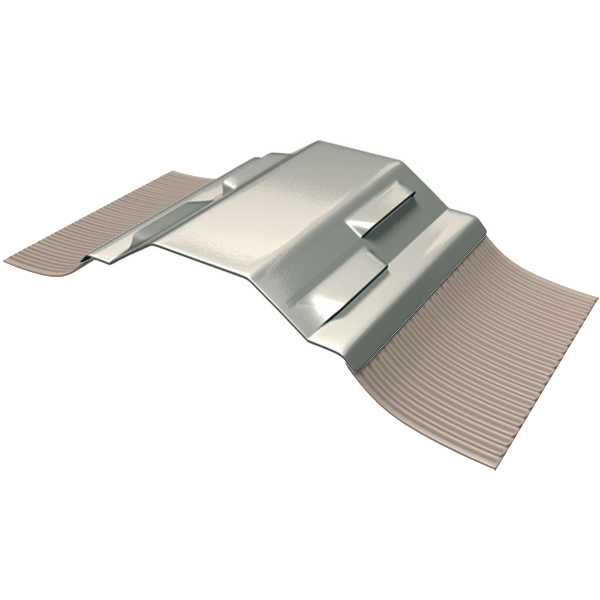 Closoir rigide Lahe-Pro avec bavette en plomb Rose vieilli et coque en acier galvanisé - 120 MM x 2 M