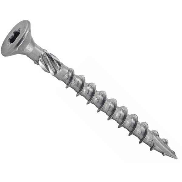 Vis à bois aggloméré tête fraisée 6 lobes filetage partiel inox A2 M5x40 - boîte de 200