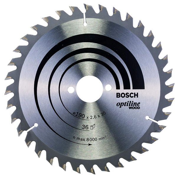 Lame scie circulaire Bosch Optiline Wood bois 190x30 mm 36 dents 2,6 mm