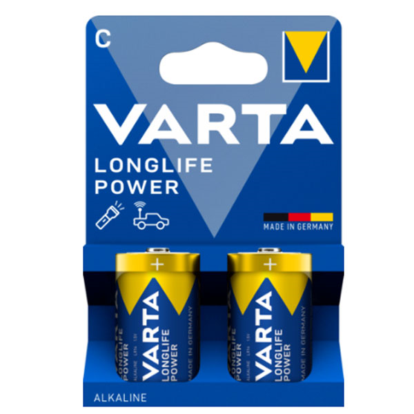 Pile LR14 Longlife Power C Varta - Tension 1,5 V - Lot de 2 piles
