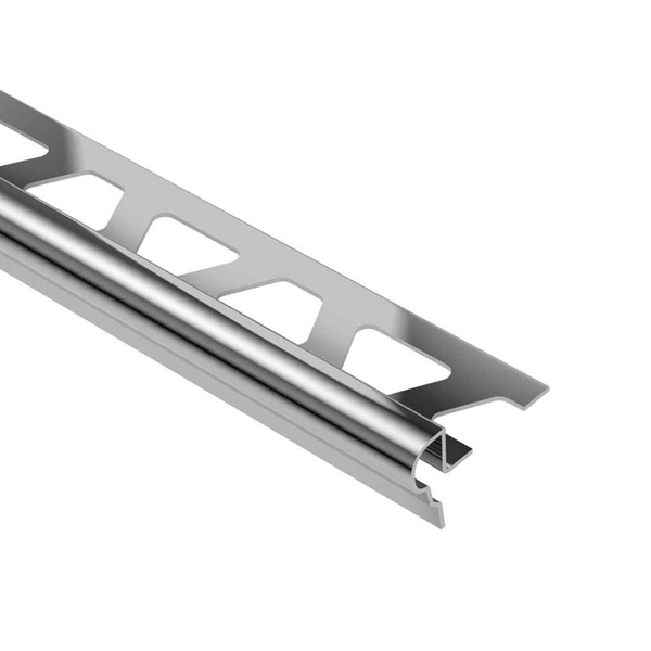 Nez de marche carrelage forme arrondie TREP-FL - Acier inoxydable V2A - Haut.9,0 MM x Long.2,50 M