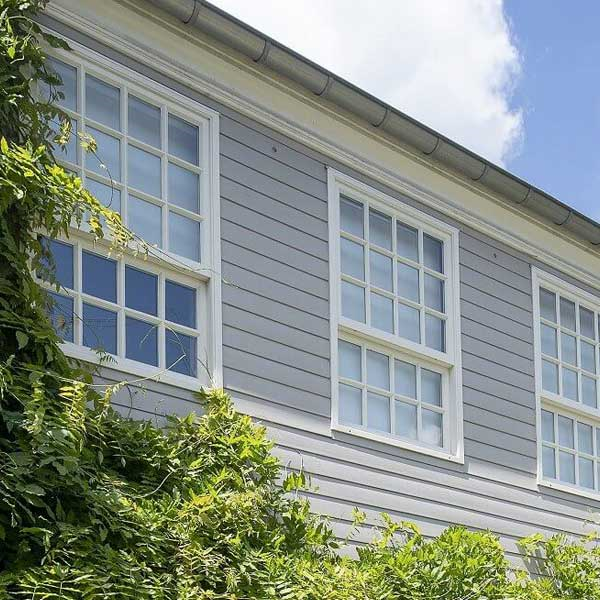 Bardage PVC extérieur imitation bois - système à rainure et languette - P 1024 Deceuninck - 300,00 MM x 4,00 M - Gris clair